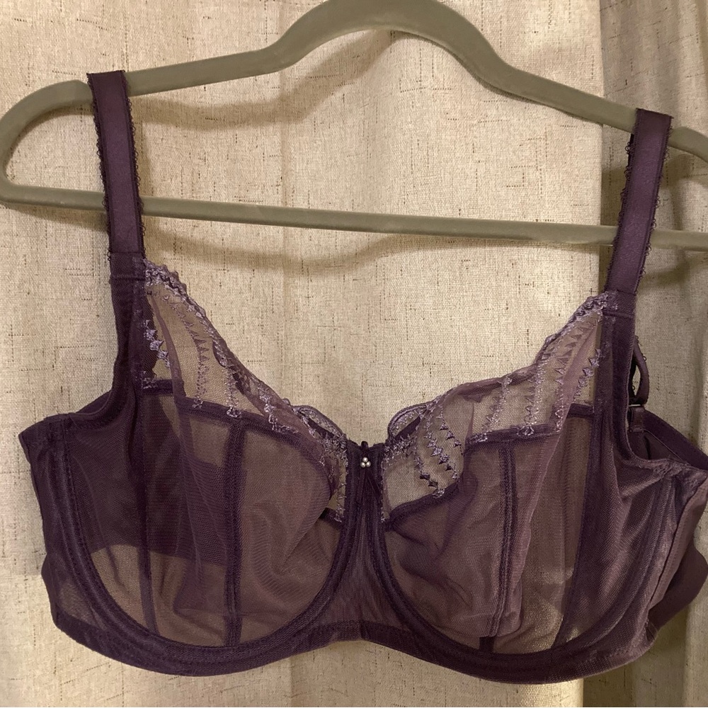 Wacoal Evocative Edge Purple Underwire Bra US 34G UK 34 F *like new* - Picture 3 of 12